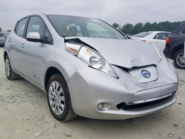 1N4AZ0CP1FC310142 - 2015 NISSAN LEAF S SILVER photo 1