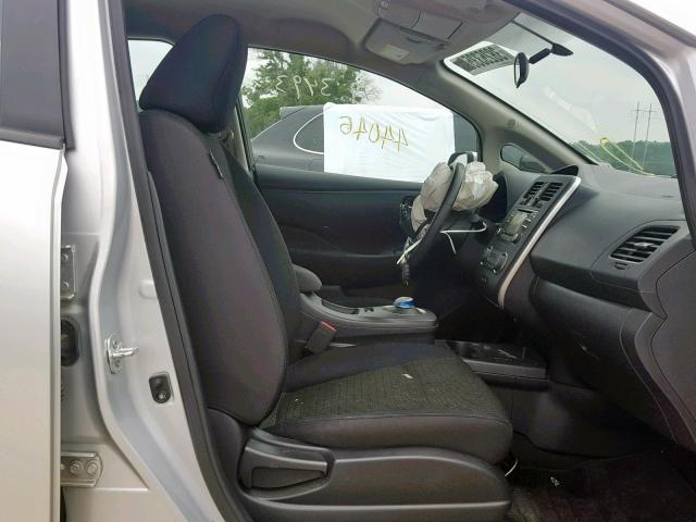 1N4AZ0CP1FC310142 - 2015 NISSAN LEAF S SILVER photo 5