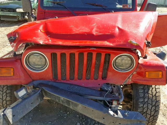 1J4FA29P51P301305 - 2001 JEEP WRANGLER / RED photo 7