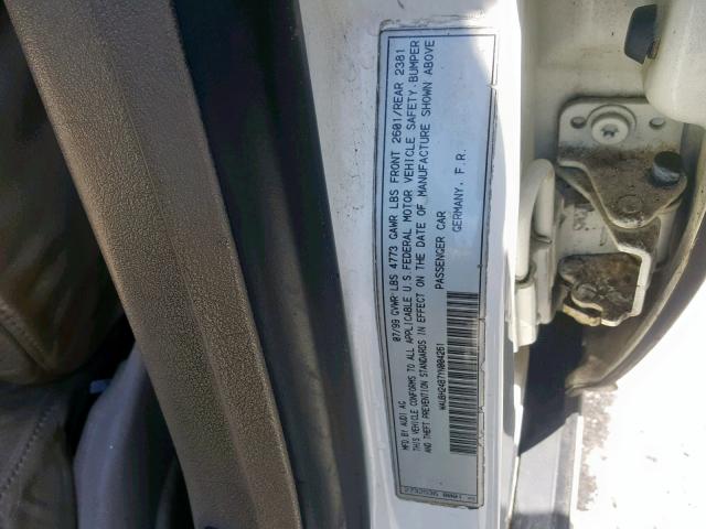 WAUBH24B7YN004261 - 2000 AUDI A6 2.8 WHITE photo 10