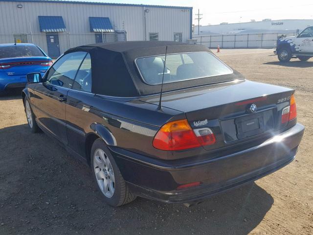 WBABR3349YEA83506 - 2000 BMW 323 CI BLACK photo 3