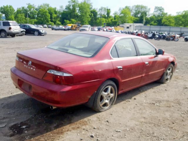 19UUA56652A051838 - 2002 ACURA 3.2TL RED photo 4