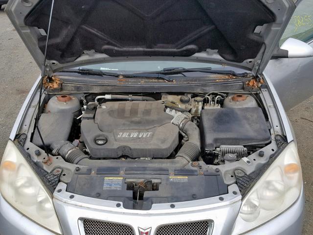 1G2ZM577794144375 - 2009 PONTIAC G6 GXP SILVER photo 7