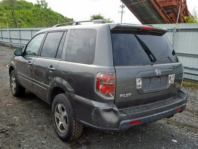 5FNYF18338B031407 - 2008 HONDA PILOT SE GRAY photo 3