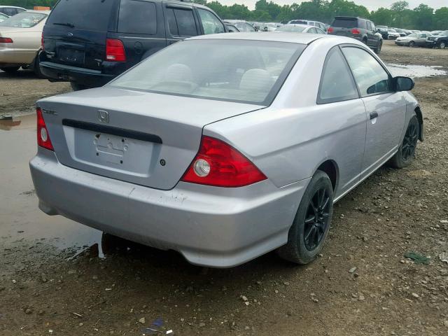 1HGEM21184L069571 - 2004 HONDA CIVIC DX V SILVER photo 4