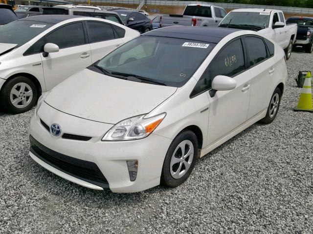 JTDKN3DU8C1560632 - 2012 TOYOTA PRIUS WHITE photo 2