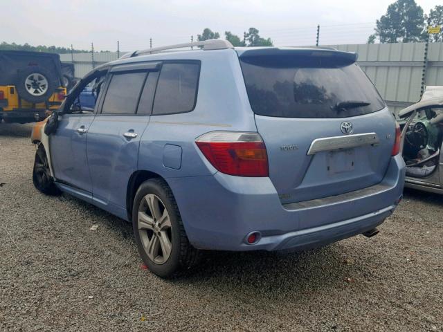 JTEDS43A182051476 - 2008 TOYOTA HIGHLANDER BLUE photo 3