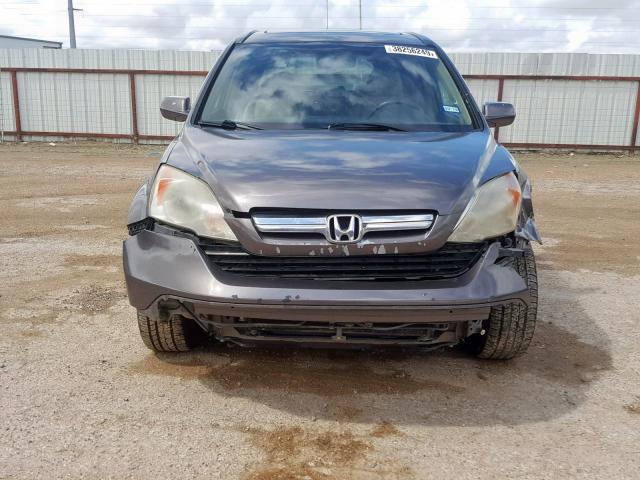 5J6RE38779L016472 - 2009 HONDA CR-V EXL GRAY photo 9