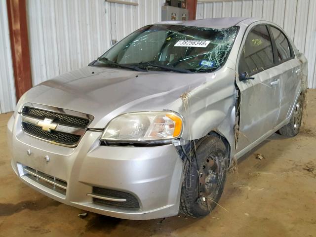 KL1TD5DE6BB218558 - 2011 CHEVROLET AVEO LS SILVER photo 2