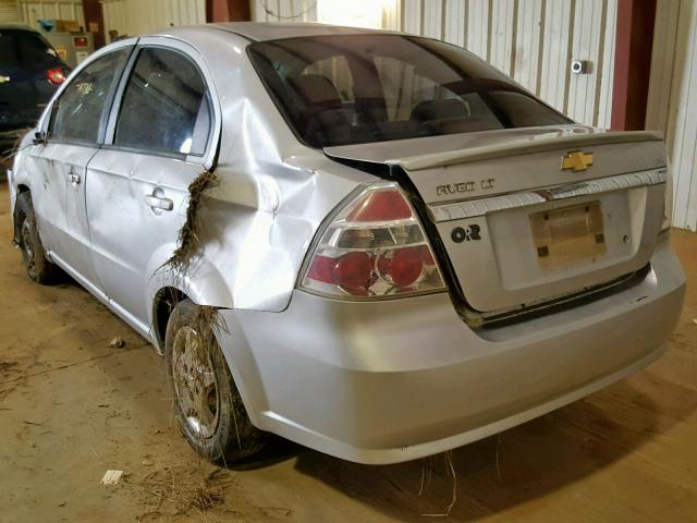 KL1TD5DE6BB218558 - 2011 CHEVROLET AVEO LS SILVER photo 3