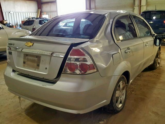 KL1TD5DE6BB218558 - 2011 CHEVROLET AVEO LS SILVER photo 4