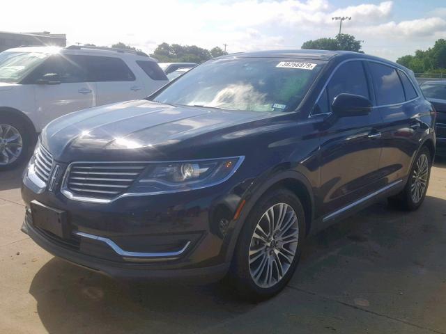 2LMTJ6LR3GBL83545 - 2016 LINCOLN MKX RESERV BLACK photo 2