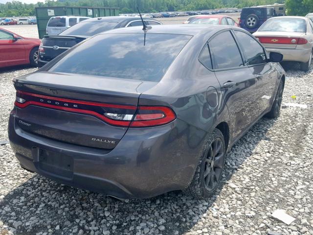 1C3CDFBB9FD410806 - 2015 DODGE DART SXT GRAY photo 4