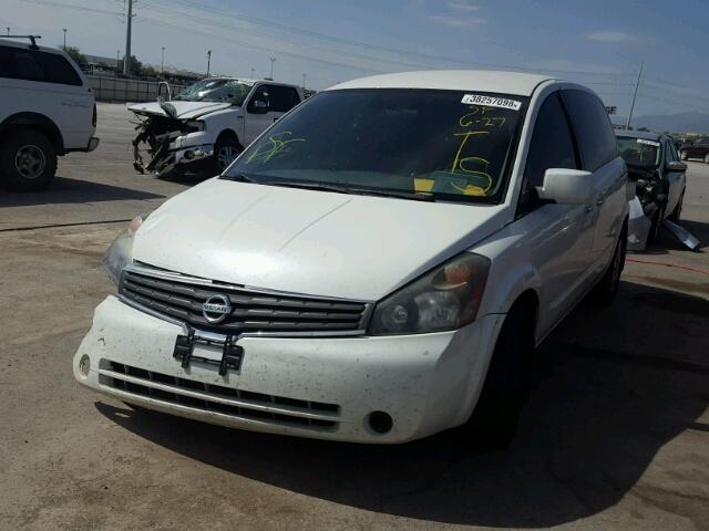 5N1BV28U69N105358 - 2009 NISSAN QUEST S WHITE photo 2