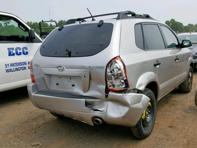 KM8JM12B26U258577 - 2006 HYUNDAI TUCSON GL SILVER photo 4