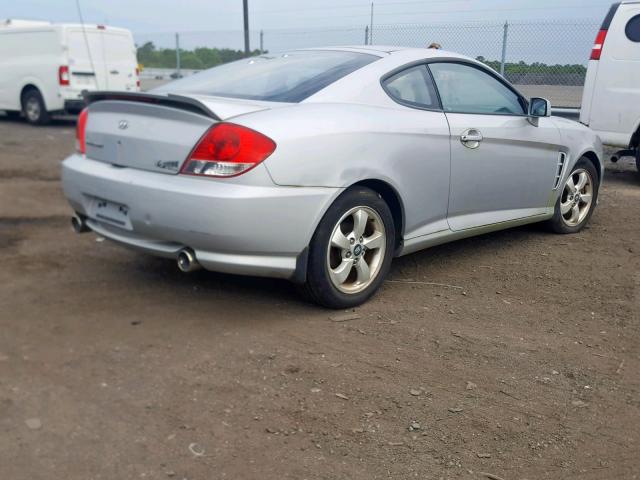 KMHHM65D36U192047 - 2006 HYUNDAI TIBURON GS GRAY photo 4