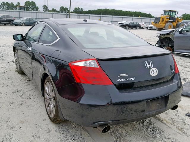 1HGCS2B8XAA009436 - 2010 HONDA ACCORD EXL BLACK photo 3