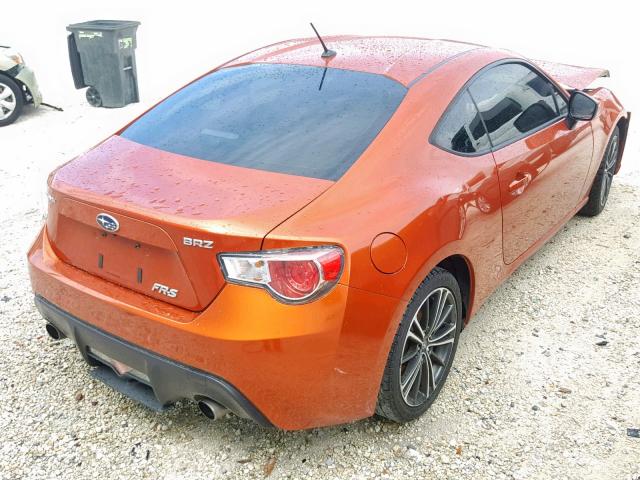 JF1ZNAA13D1721974 - 2013 TOYOTA SCION FR-S ORANGE photo 4