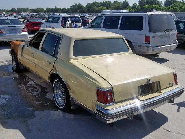 6S69B8Q451795 - 1978 CADILLAC SEVILLE YELLOW photo 3