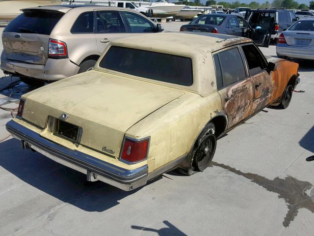 6S69B8Q451795 - 1978 CADILLAC SEVILLE YELLOW photo 4