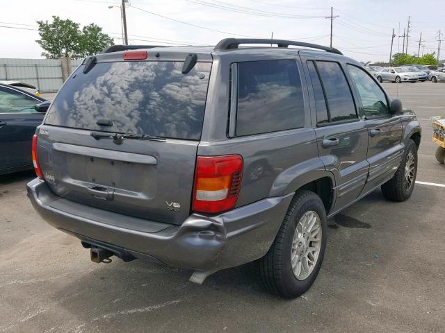 1J4GW58JX3C556014 - 2003 JEEP GRAND CHER GRAY photo 4