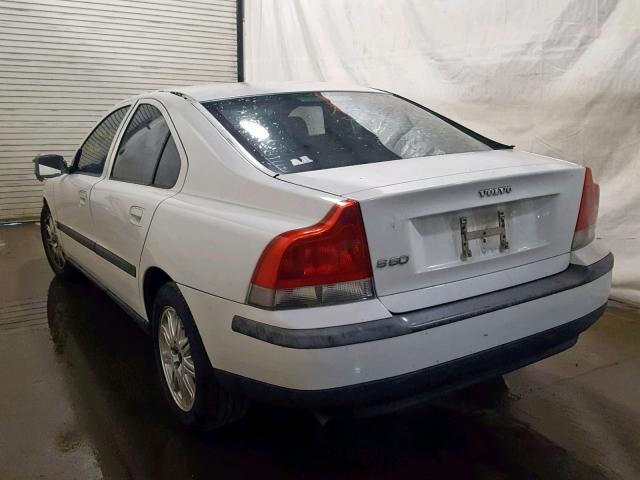 YV1RS61T842397748 - 2004 VOLVO S60 WHITE photo 3