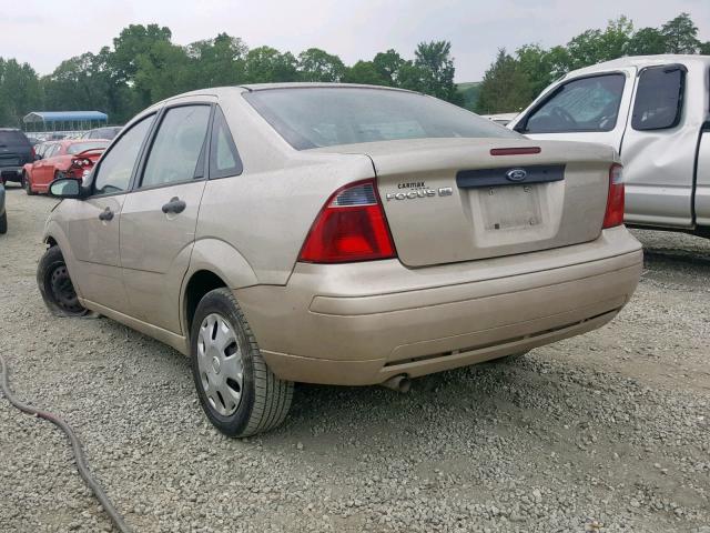 1FAFP34N77W161861 - 2007 FORD FOCUS ZX4 TAN photo 3