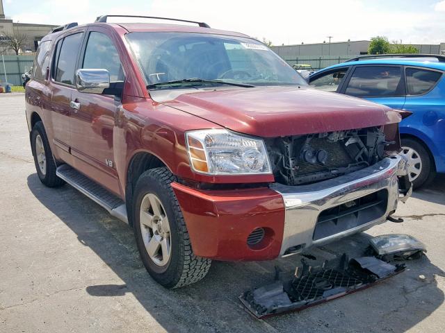 5N1AA08B95N739297 - 2005 NISSAN ARMADA SE RED photo 1