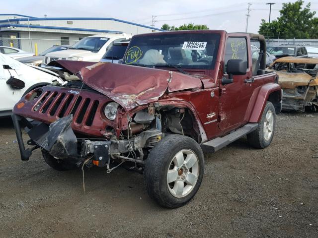 1J4FA54157L164483 - 2007 JEEP WRANGLER S BURGUNDY photo 2