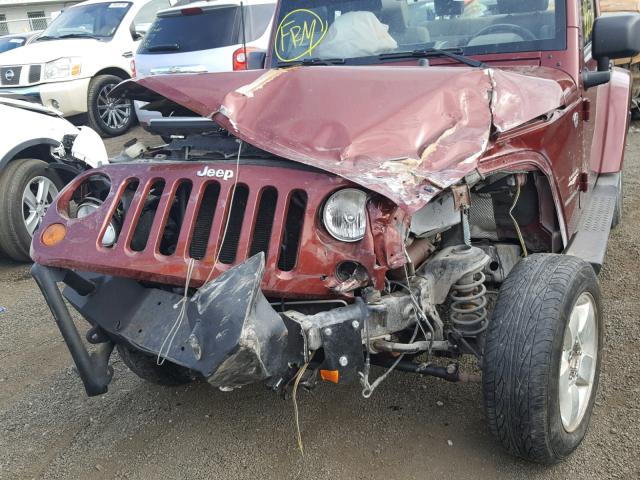 1J4FA54157L164483 - 2007 JEEP WRANGLER S BURGUNDY photo 7