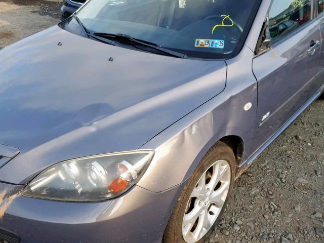 JM1BK343371669697 - 2007 MAZDA 3 HATCHBAC GRAY photo 9