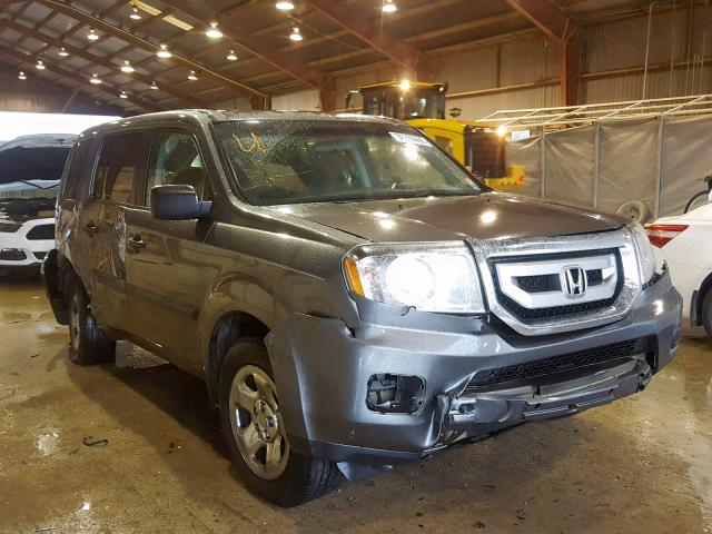 5FNYF3H2XBB044732 - 2011 HONDA PILOT LX GRAY photo 1