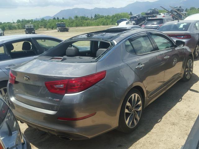 5XXGR4A68FG427531 - 2015 KIA OPTIMA SX SILVER photo 4