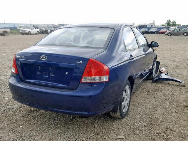 KNAFE121285576773 - 2008 KIA SPECTRA EX BLUE photo 4