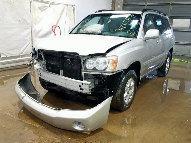 JTEHF21A020062775 - 2002 TOYOTA HIGHLANDER WHITE photo 2