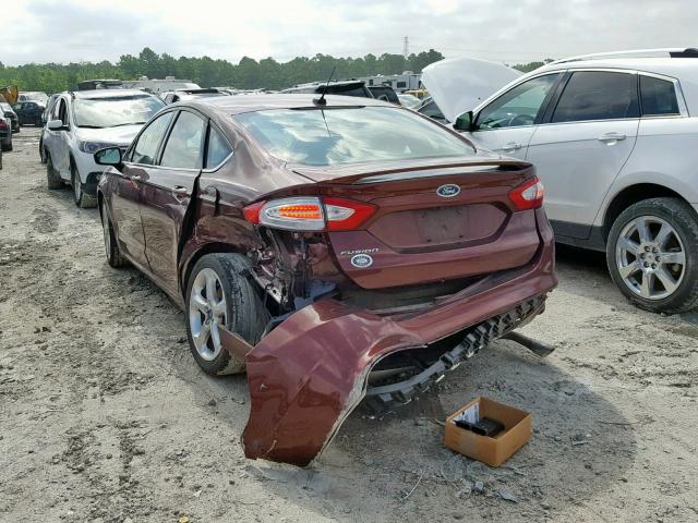 3FA6P0G71GR382323 - 2016 FORD FUSION S BURGUNDY photo 3