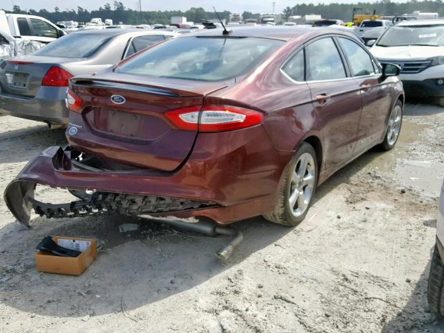 3FA6P0G71GR382323 - 2016 FORD FUSION S BURGUNDY photo 4