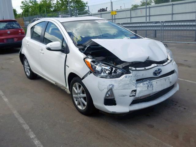 JTDKDTB31D1548580 - 2013 TOYOTA PRIUS C WHITE photo 1