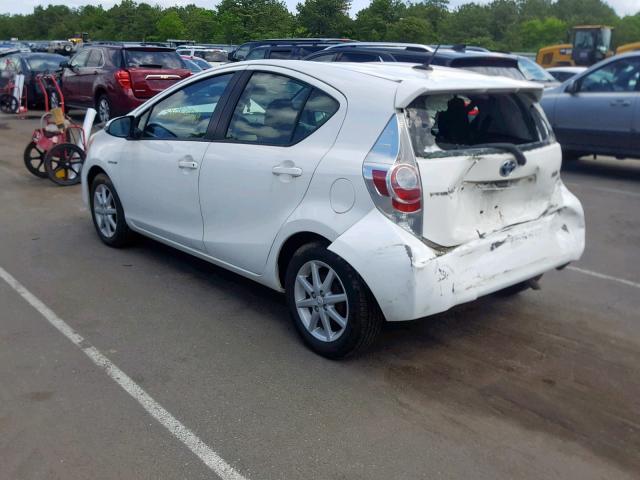 JTDKDTB31D1548580 - 2013 TOYOTA PRIUS C WHITE photo 3