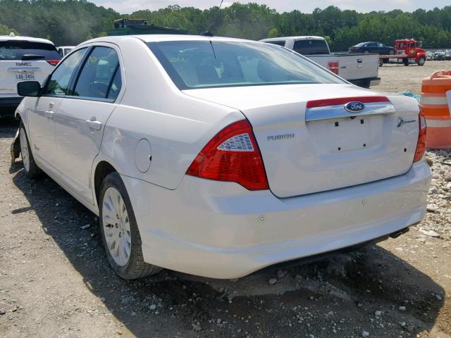 3FADP0L35CR160873 - 2012 FORD FUSION HYB WHITE photo 3