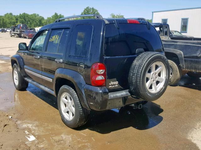 1J4GL58K66W238508 - 2006 JEEP LIBERTY LI BLACK photo 3