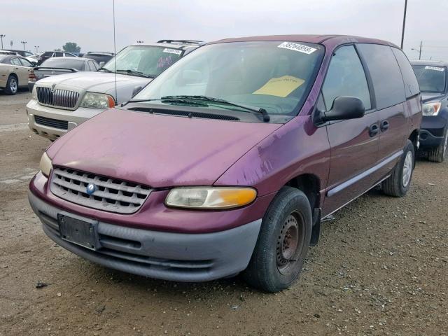 2P4GP25G2XR371989 - 1999 PLYMOUTH VOYAGER MAROON photo 2