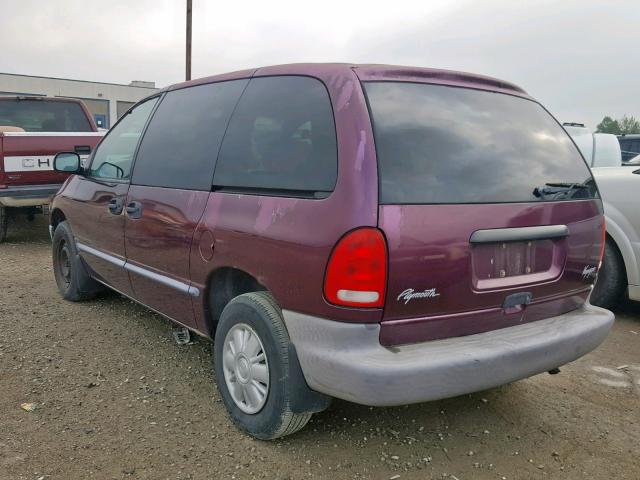 2P4GP25G2XR371989 - 1999 PLYMOUTH VOYAGER MAROON photo 3