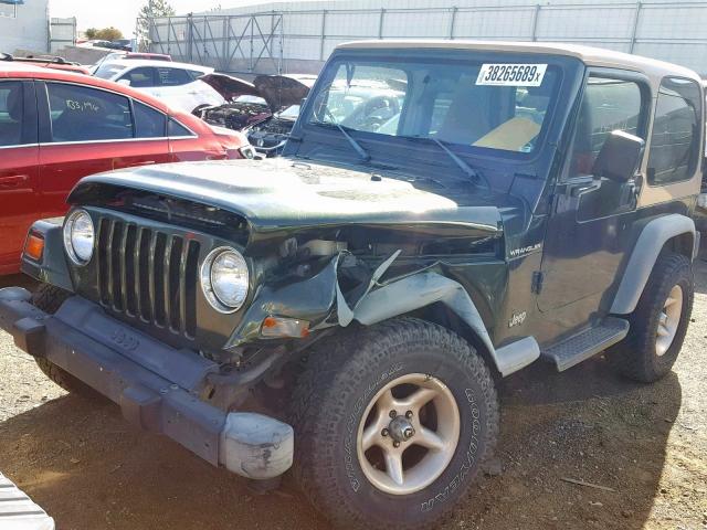 1J4FY29P7WP798831 - 1998 JEEP WRANGLER / GREEN photo 2