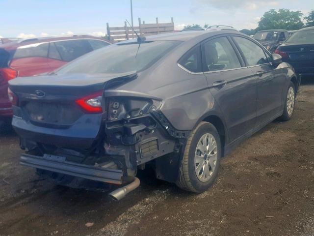 3FA6P0G79ER252481 - 2014 FORD FUSION S GRAY photo 4