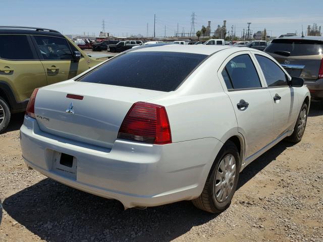 4A3AB26F27E029127 - 2007 MITSUBISHI GALANT DE WHITE photo 4