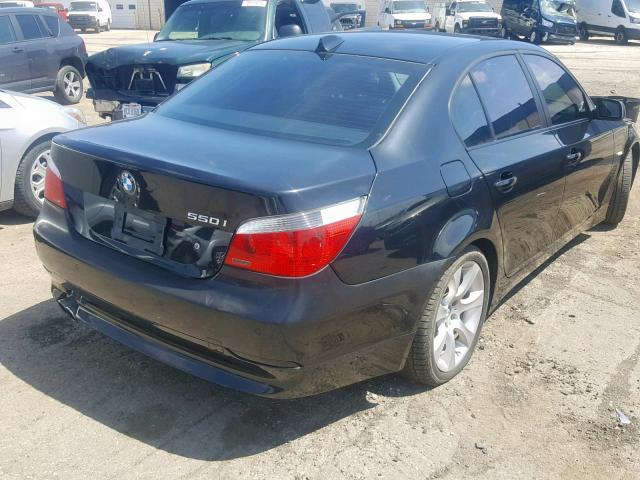 WBANB53557CP08917 - 2007 BMW 550 I BLACK photo 4