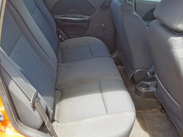 KL1TD66686B669590 - 2006 CHEVROLET AVEO BASE ნარინჯისფერი ფოტო 6