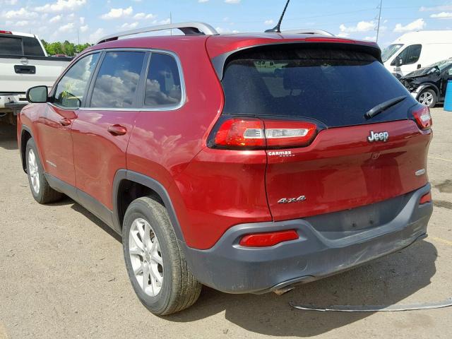 1C4PJMCB0GW164355 - 2016 JEEP CHEROKEE L RED photo 3