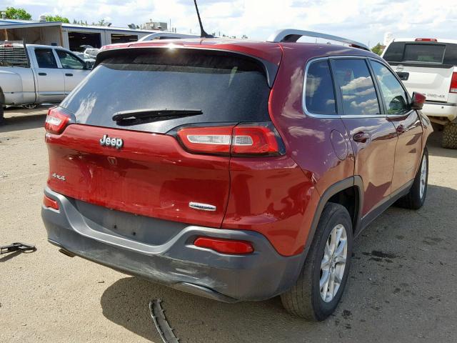 1C4PJMCB0GW164355 - 2016 JEEP CHEROKEE L RED photo 4